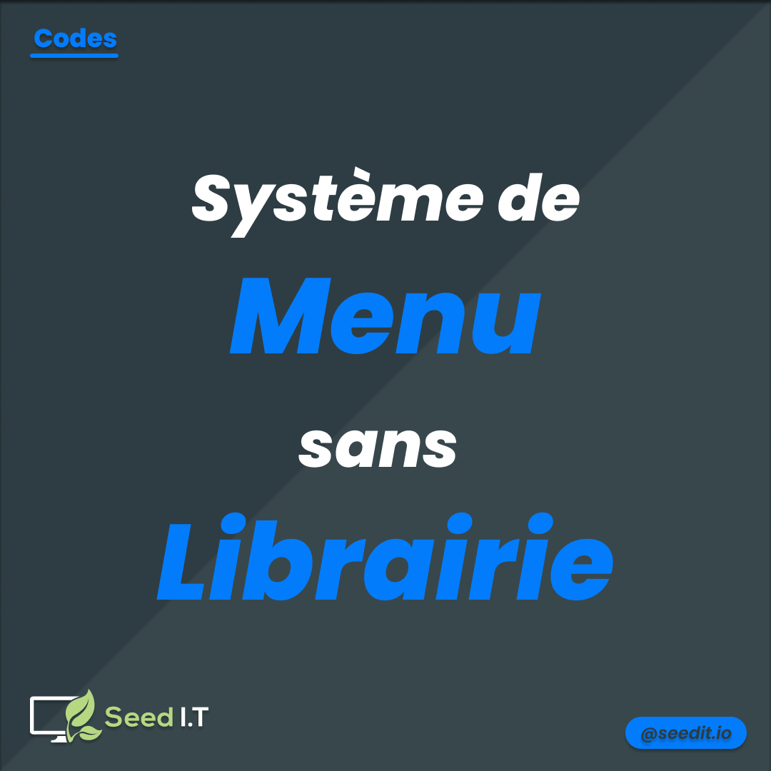 Image du post - Comment réaliser un menu ?